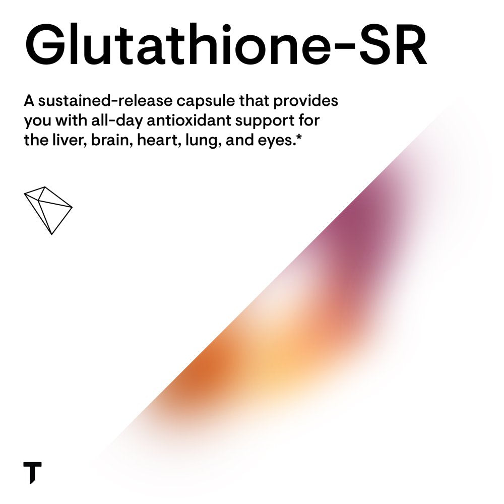 Thorne Glutathione-Sr, Sustained-Release Glutathione for Antioxidant Support, 60 Capsules