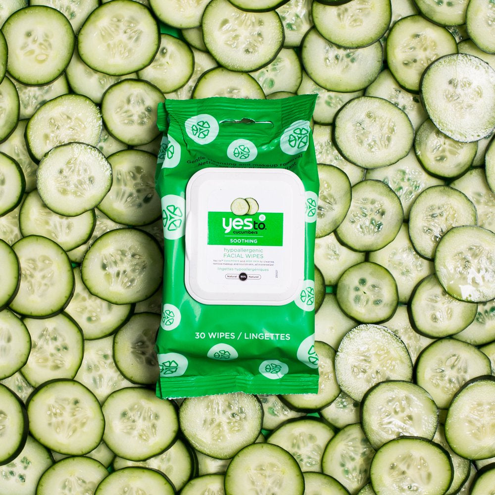 Yes to Cucumbers Soothing Makeup Remover Wipes, 30 Ct