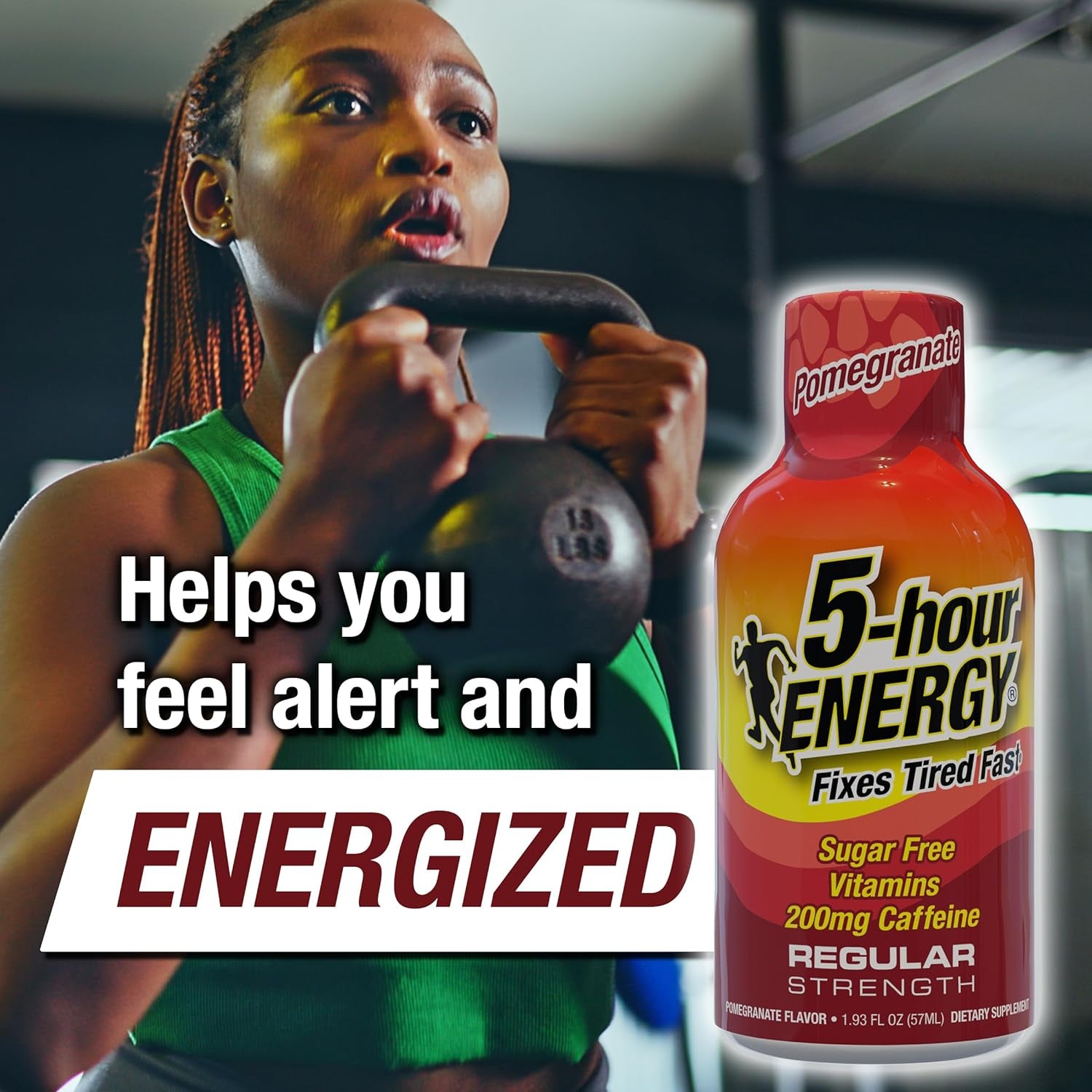 5-Hour ENERGY Regular Strength Energy Shot | Pomegranate Flavor | 1.93 Oz. | 24 Count | Sugar-Free & Zero Calories | B-Vitamins & Amino Acids | 200Mg Caffeinated Energy Shot | Dietary Supplement