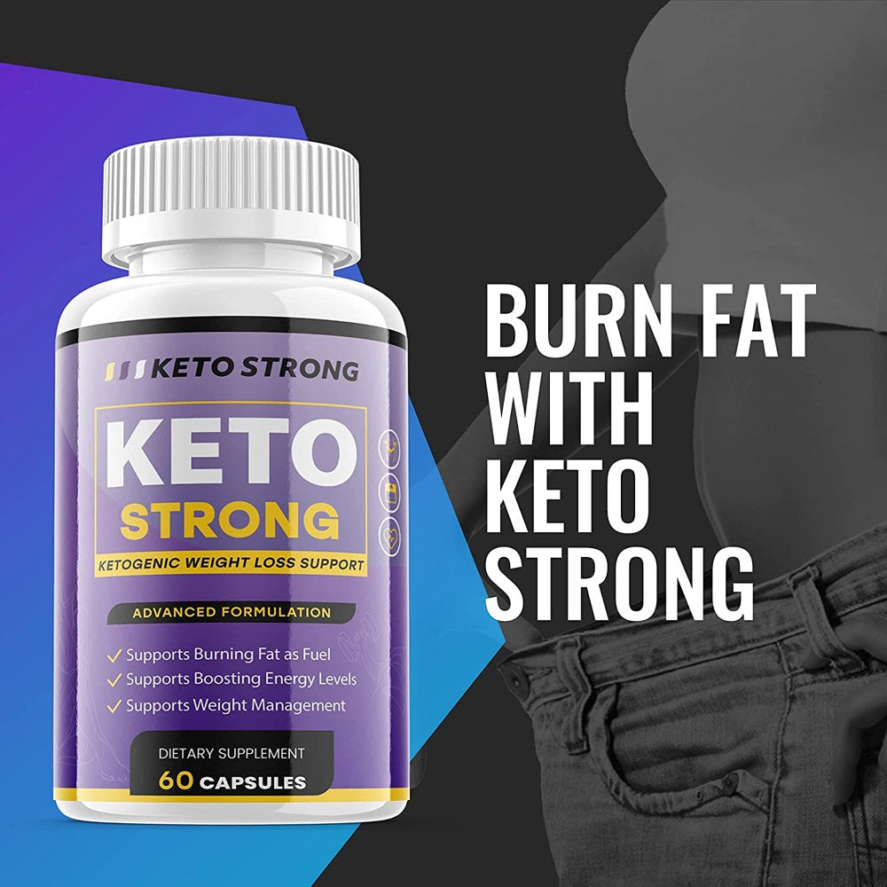 (1 Pack) Keto Strong - Keto Pills for Weight Loss - Energy Boosting Dietary Supplements for Weight Management and Metabolism - Advanced Ketogenic Ketones - 60 Capsules