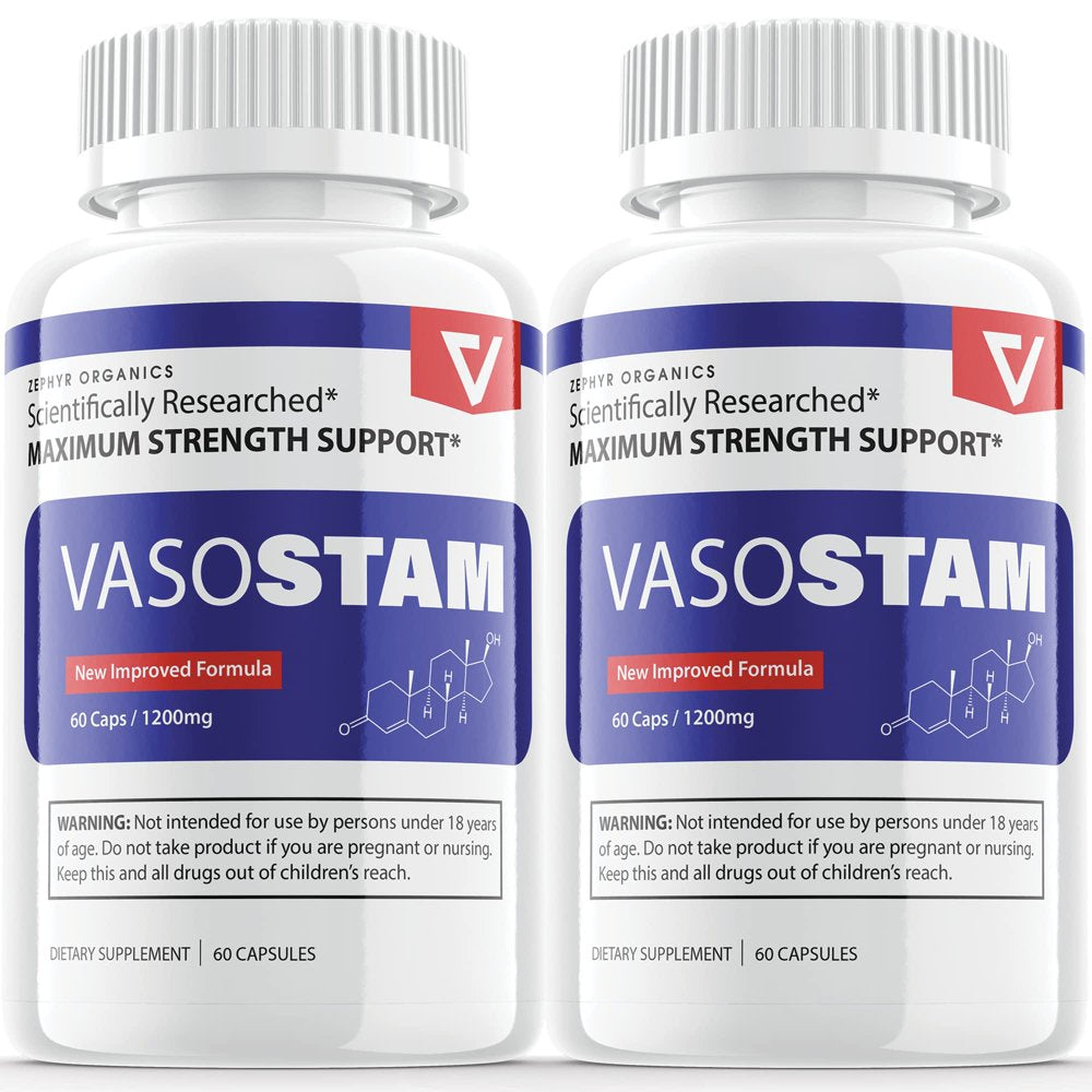 Vasostam Pills Maximum Strength Men - 2 Bottles, 120 Capsules