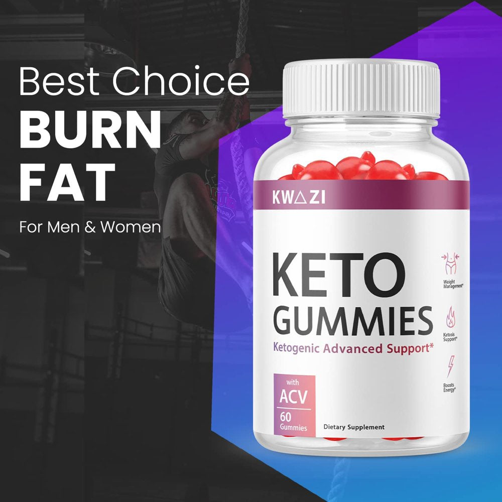 (1 Pack) Kwazi Keto ACV Gummies - Supplement for Weight Loss - Energy & Focus Boosting Dietary Supplements for Weight Management & Metabolism - Fat Burn - 60 Gummies