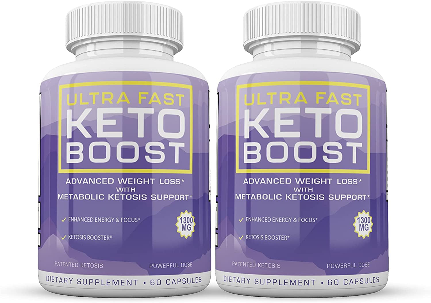 (Official) Ultra Fast Keto Boost, Advanced Ketogenic Pill Shark Formula 1300Mg, Made in the USA, (2 Bottle Pack), 60 Day Supply Tank