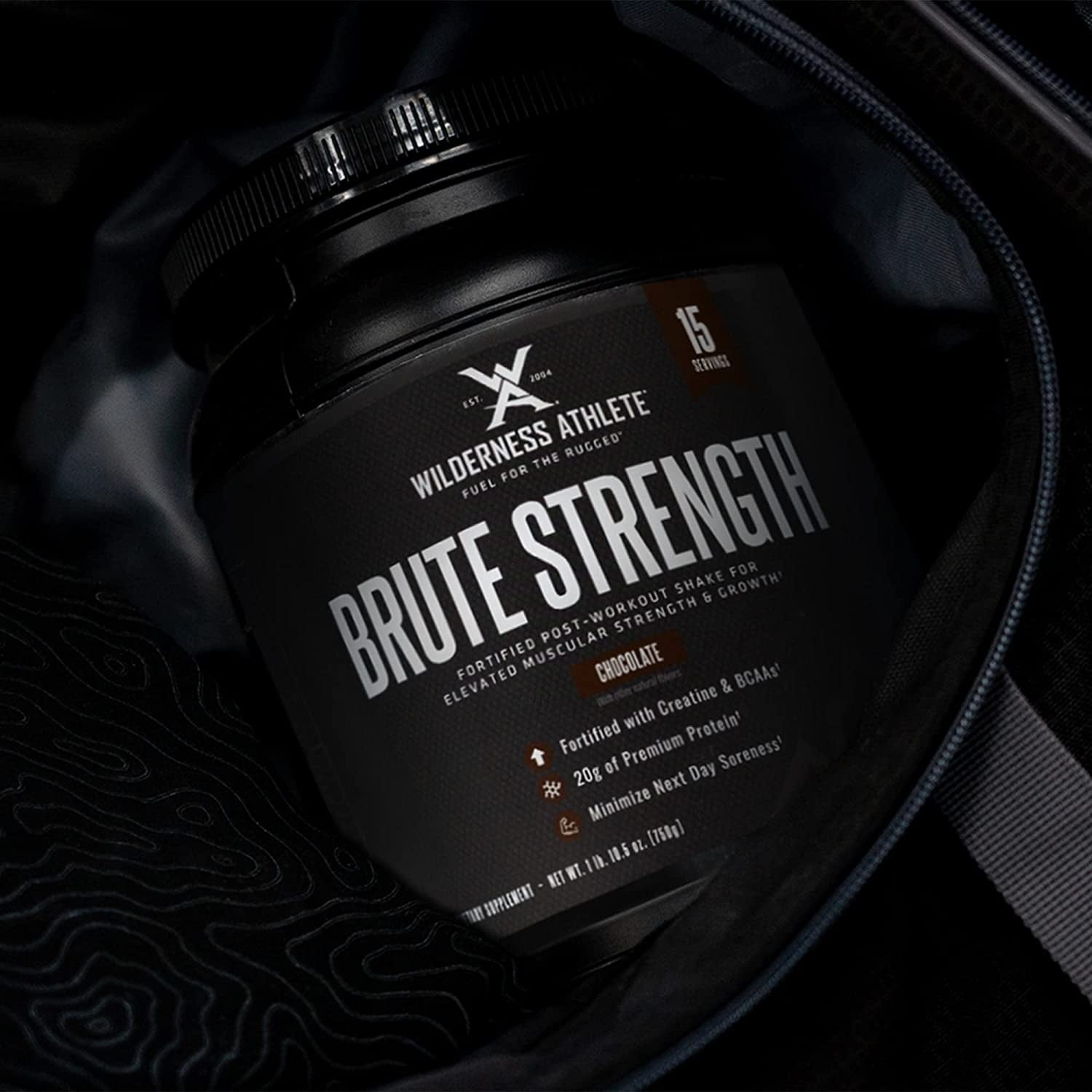 Wilderness Athlete - Brute Strength BCAA Post Workout | BCAA Creatine Workout Powder - Premium Post Workout Recovery Drink | 15 Serving Tub (Chocolate)