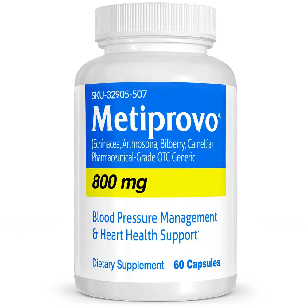 Metiprovo Pharmaceutical Grade OTC for Blood Pressure Management & Heart Health Support, Natural Alternative Metoprol, No Side Effects, Vitasource