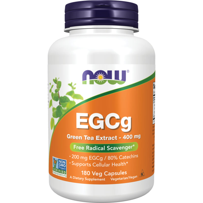 NOW Supplements, Egcg Green Tea Extract 400 Mg, Free Radical Scavenger*, 180 Veg Capsules