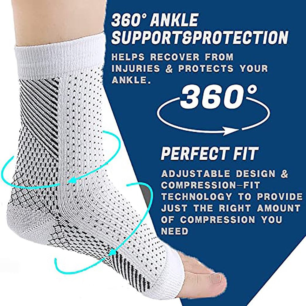 Joefnel Ankle Compression Sleeve for Women & Men, Ankle Brace Support, Neuropathy Socks