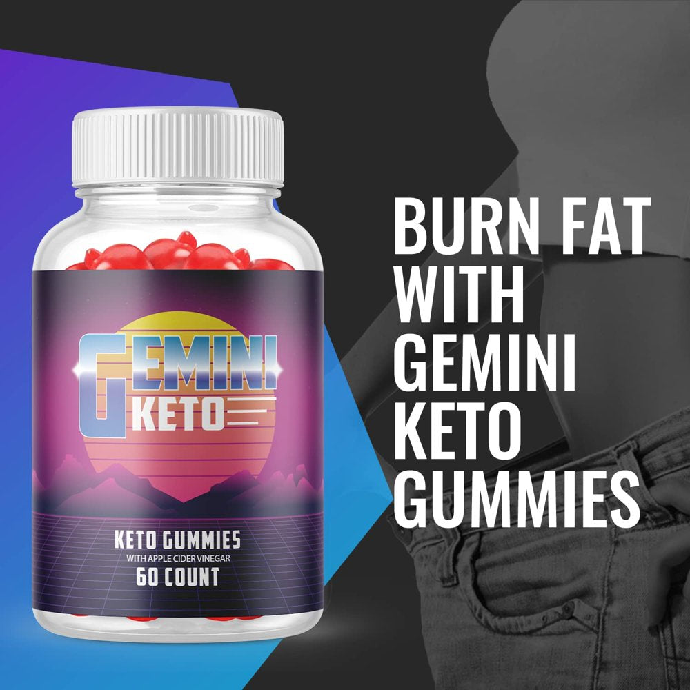 (2 Pack) Gemini Keto Gummies - Supplement for Weight Loss - Energy & Focus Boosting Dietary Supplements for Weight Management & Metabolism - Fat Burn - 120 Gummies