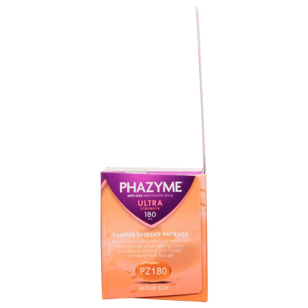 Phazyme Ultra Strength Gas & Bloating Relief, Works in Minutes, 48 Fast Gels