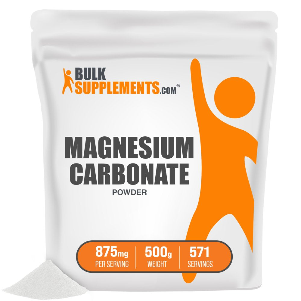 Bulksupplements.Com Magnesium Carbonate Powder - Pure Magnesium - Vegan Magnesium - Sleep Powder (500 Grams - 1.1 Lbs)