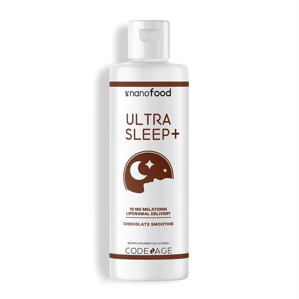Codeage Nanofood Liposomal Ultra Sleep + Melatonin Liquid Drops Supplement for Adults, Vitamin E, 8 Fl Oz
