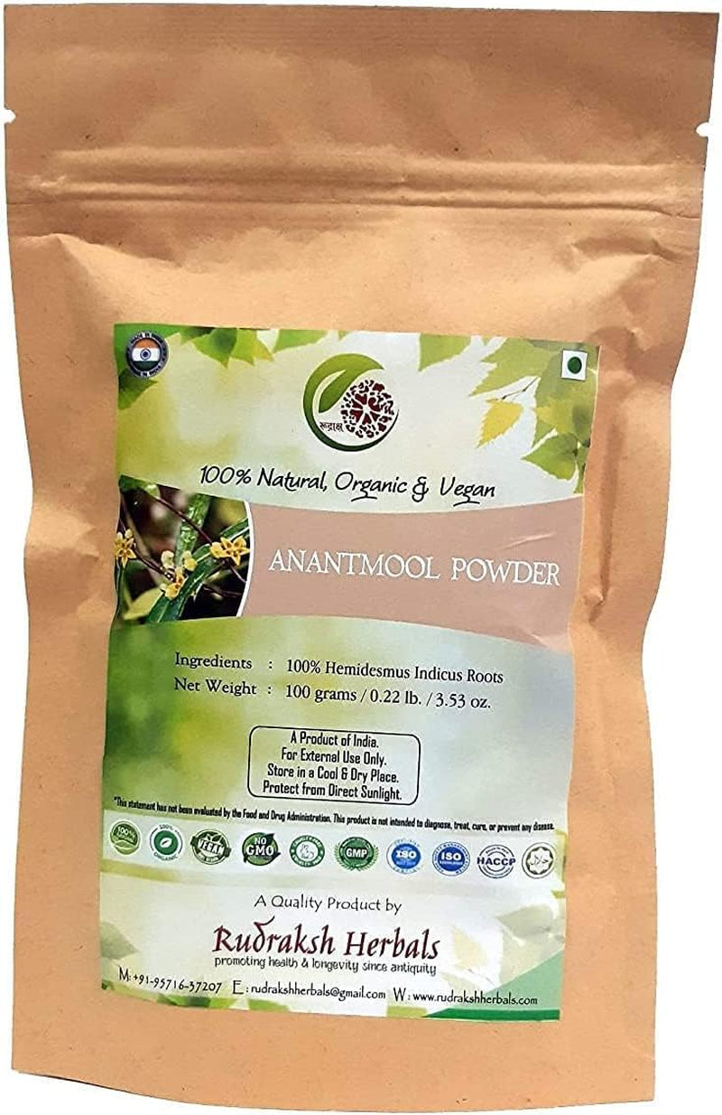 BETT Rudraksh Herbals Anantmool Powder - 100% Hemidesmus Indicus Roots-(100 Gm)