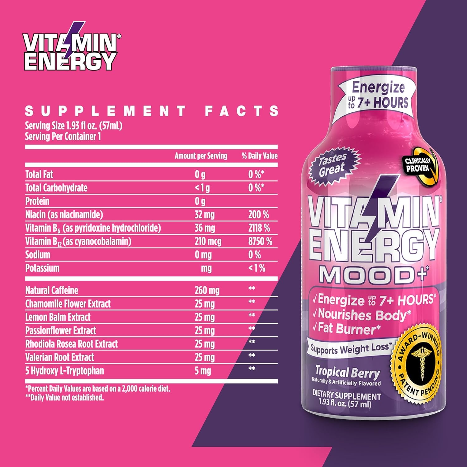 Vitamin Energy Mood+ and Focus Energy Drink Shot Bundle