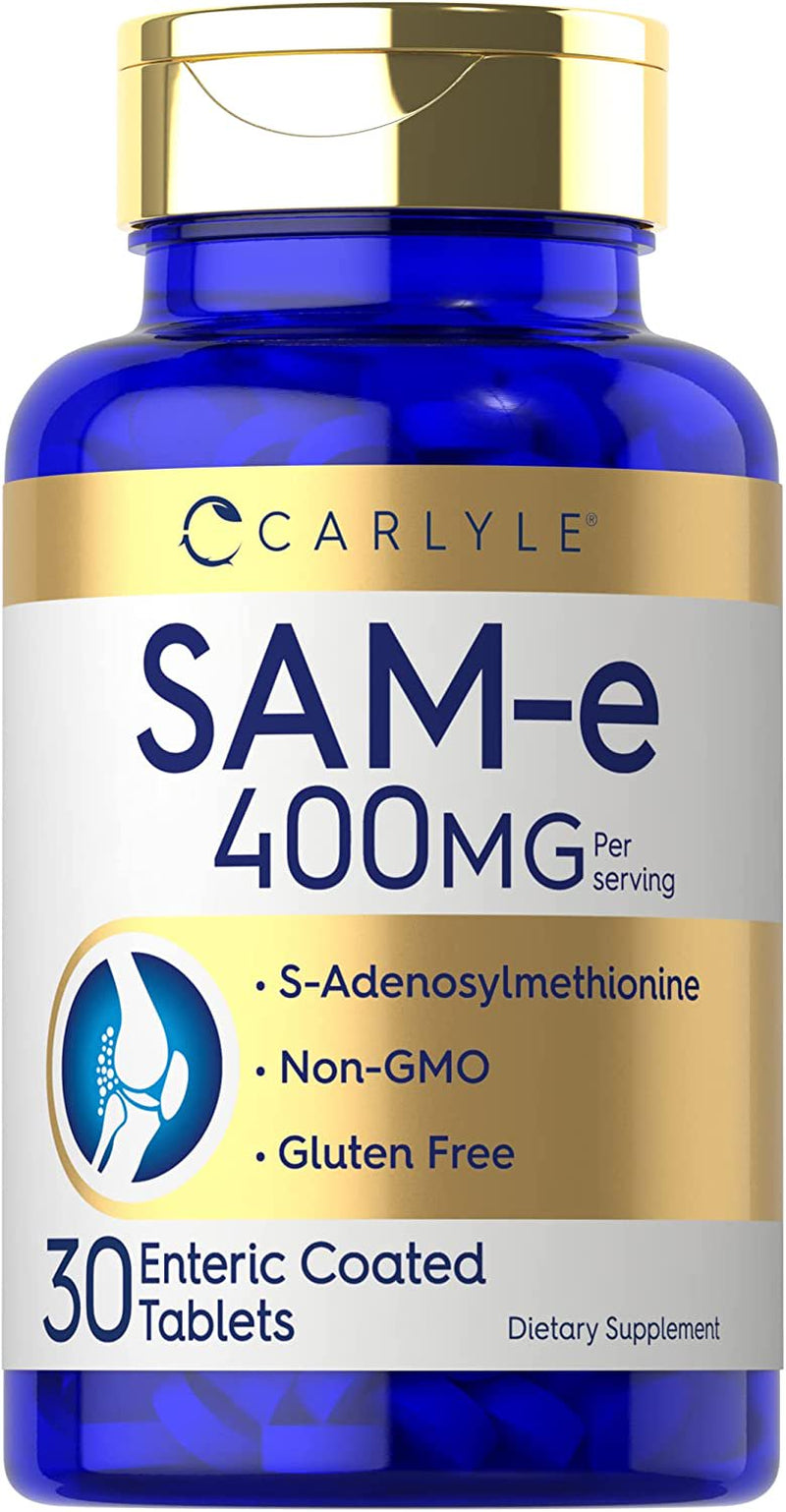 Sam-E 400Mg | 30 Tablets | S-Adenosylmethionine Pills | by Carlyle