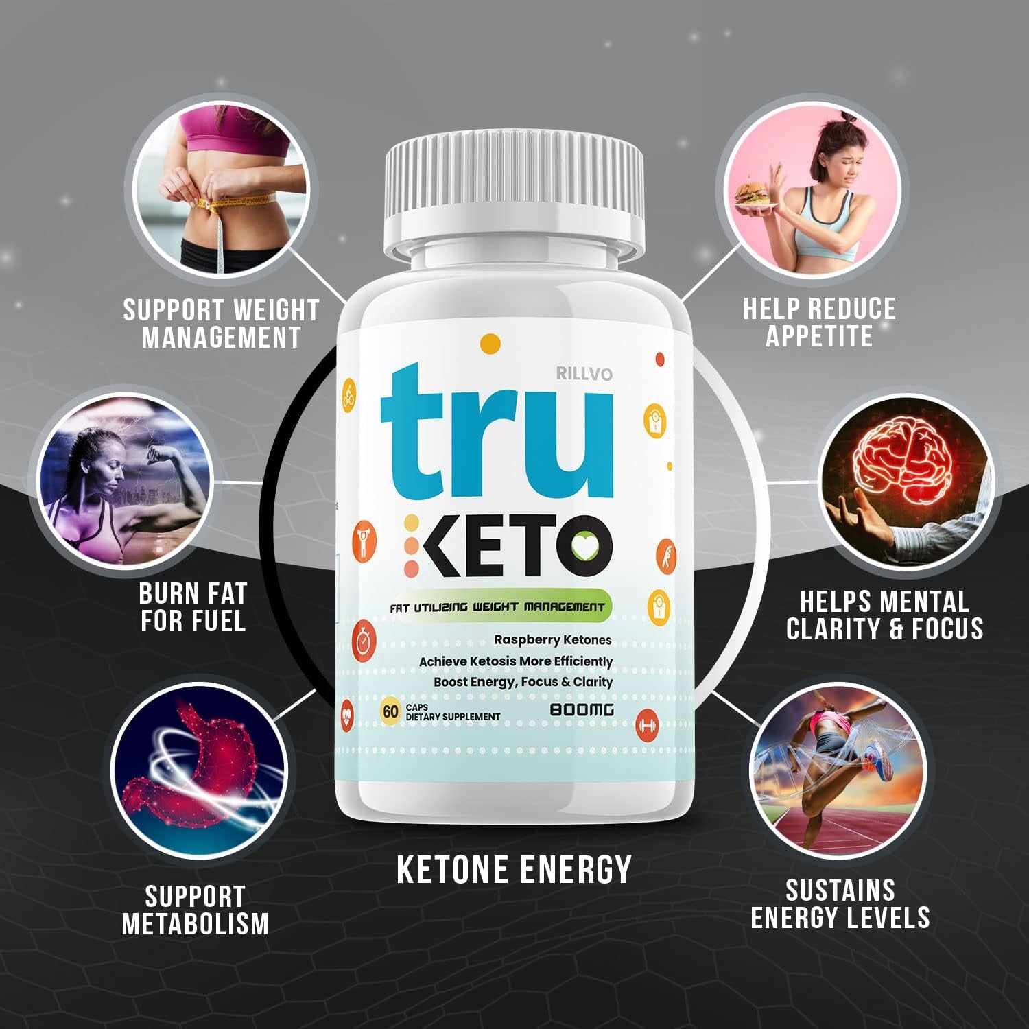 (3 Pack) Tru Keto Pills, Advanced Ketogenic Formula (180 Capsules)