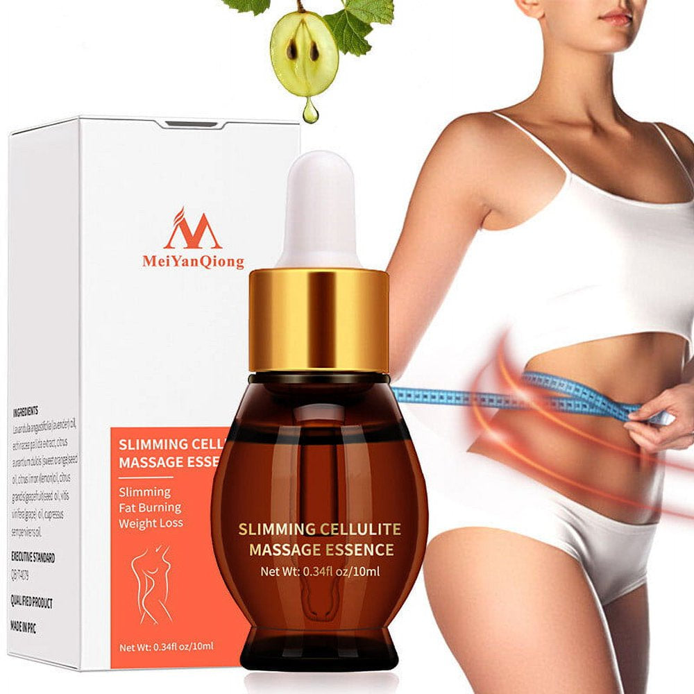 Body Slimming Oil,Fat Burner Essential,Massage Hot Body Wrap Oil Weight Loss