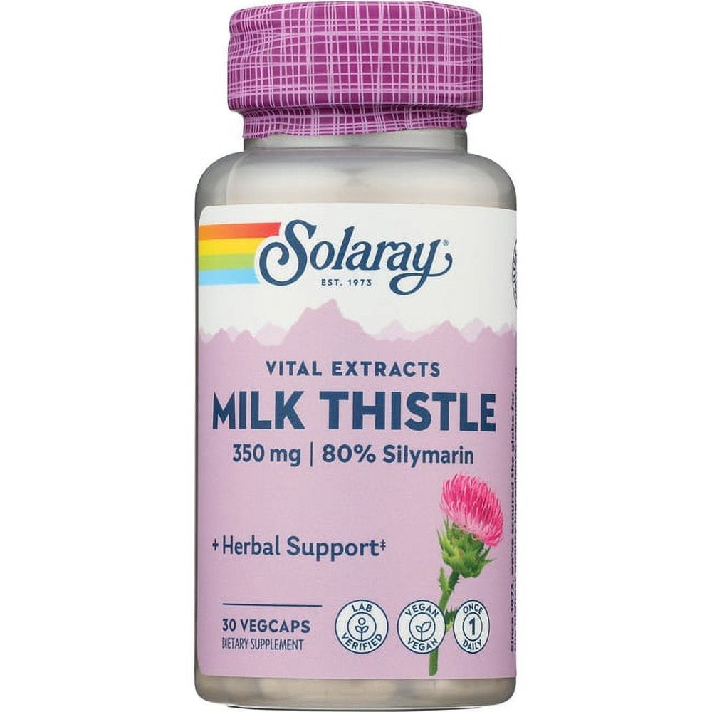 Solaray Milk Thistle Seed Extract One Daily 350Mg | Antioxidant Intended to Help Support a Normal, Healthy Liver | Non-Gmo & Vegan