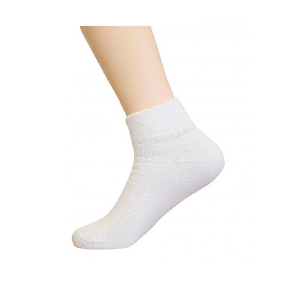 6 Pair Diabetic Ankle Circulatory Socks Health Support Mens Fit White Size 9-11