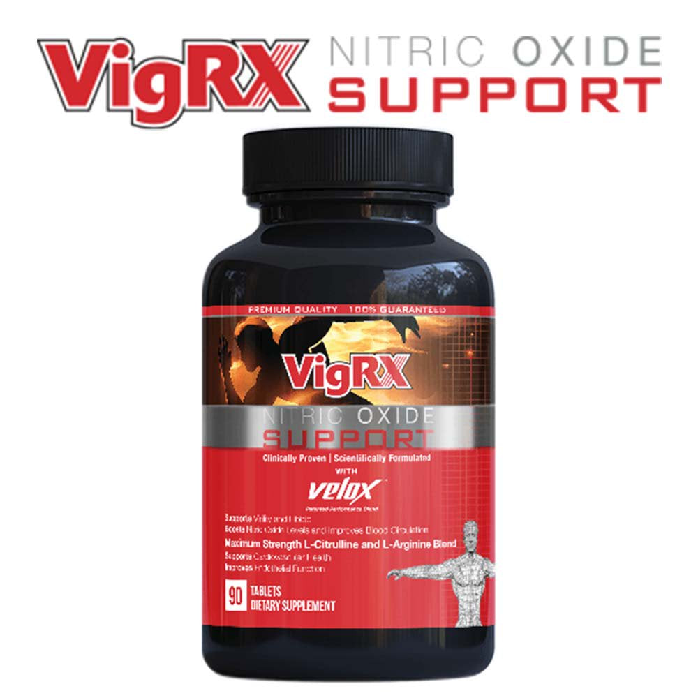 Vigrx Nitric Oxide Support 90 Tablets L-Citrulline & L-Arginine Blend, Supplement, Leading Edge