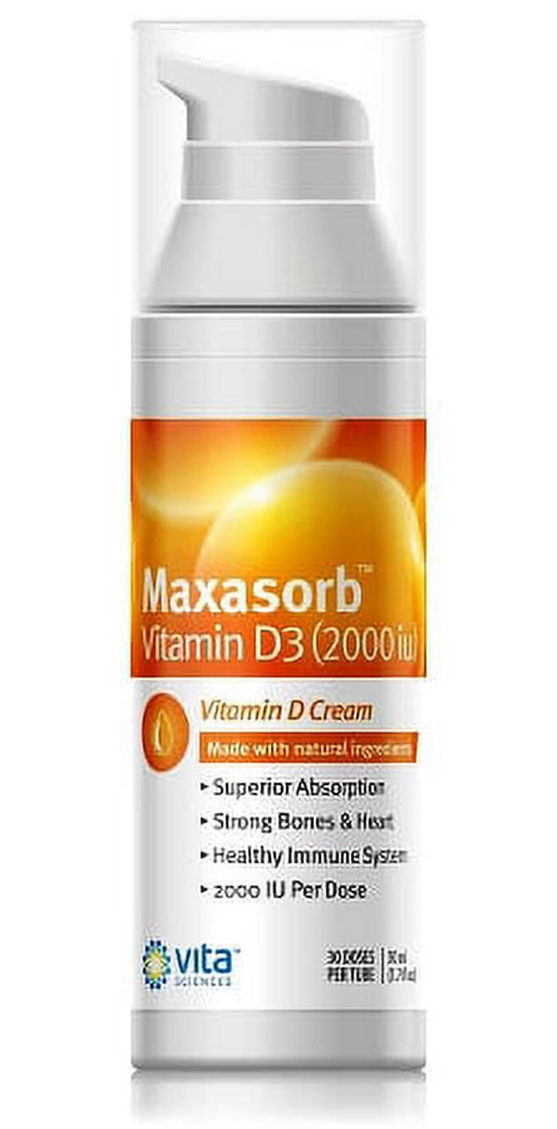 Vitamin D Cream Safe for Psoriasis Sufferers - Premium Vitamin D Skin, Body, Face Cream for Itchy, Scaly or Dry Skin. Maxasorb Vitamin D3 2000 IU