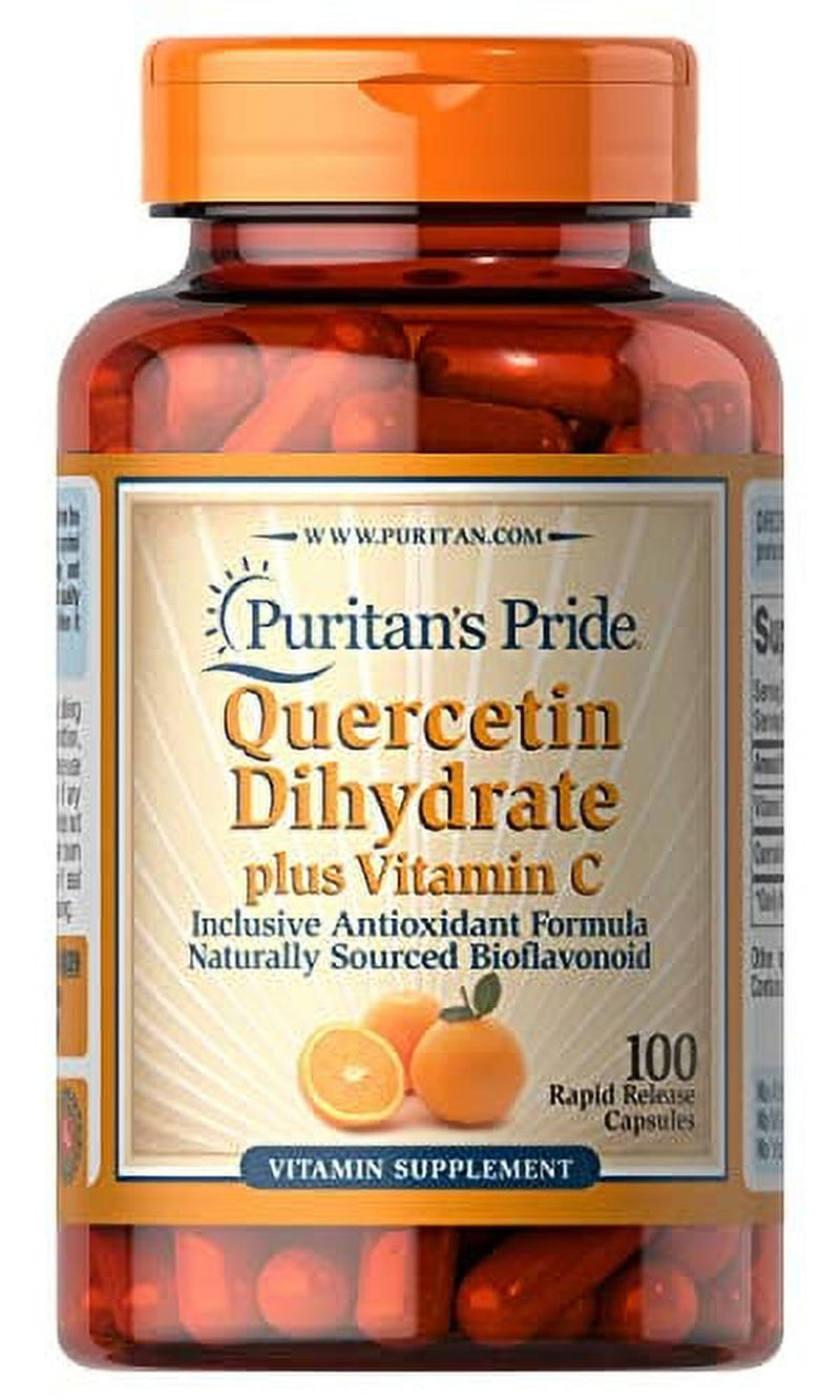 Quercetin Dihydrate plus Vitamin C 1400 Mg, Supports a Healthy Immune System, 100 Count by Puritan'S Pride, (8039)