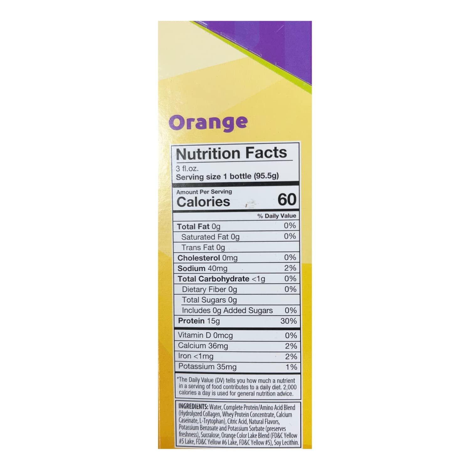 Healthywise - Whey Protein & Collagen Shots, 15G Protein, Fat Free, Sugar Free, 3 Fl Oz per Serving (Orange, 6 Pack)