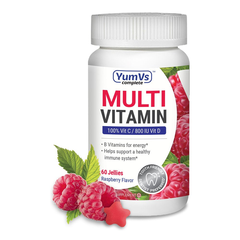 Multi Vitamin for Adults, Raspberry Flavor, 60 Jelly Vitamins, Yumv'S