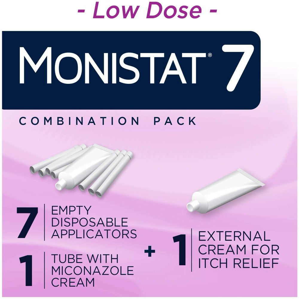 4 Pack Monistat 7 Vaginal Antifungal Cream with Disposable Applicators 1.59Oz Ea