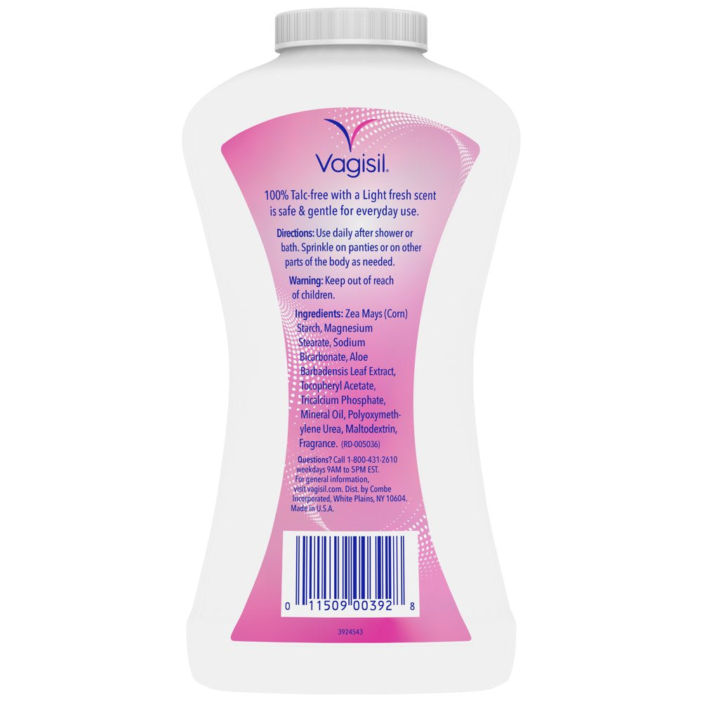 Vagisil Daily Intimate Deodorant Powder, with Odor Block Protection, Talc-Free, 8 Oz