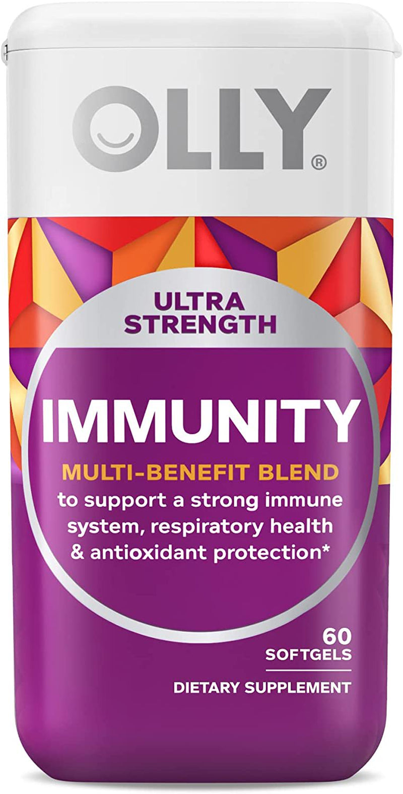 OLLY Ultra Stength Immunity Softgels, Immune and Respiratory Support, Zinc, Vitamin C + D, Supplement, 60 Softgels *EN