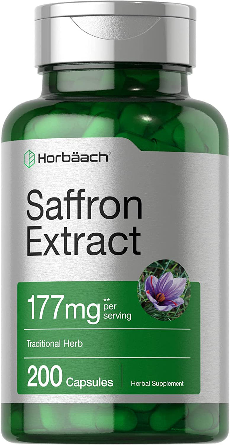 Saffron Extract Capsules | 177 Mg | 200 Count | by Horbaach