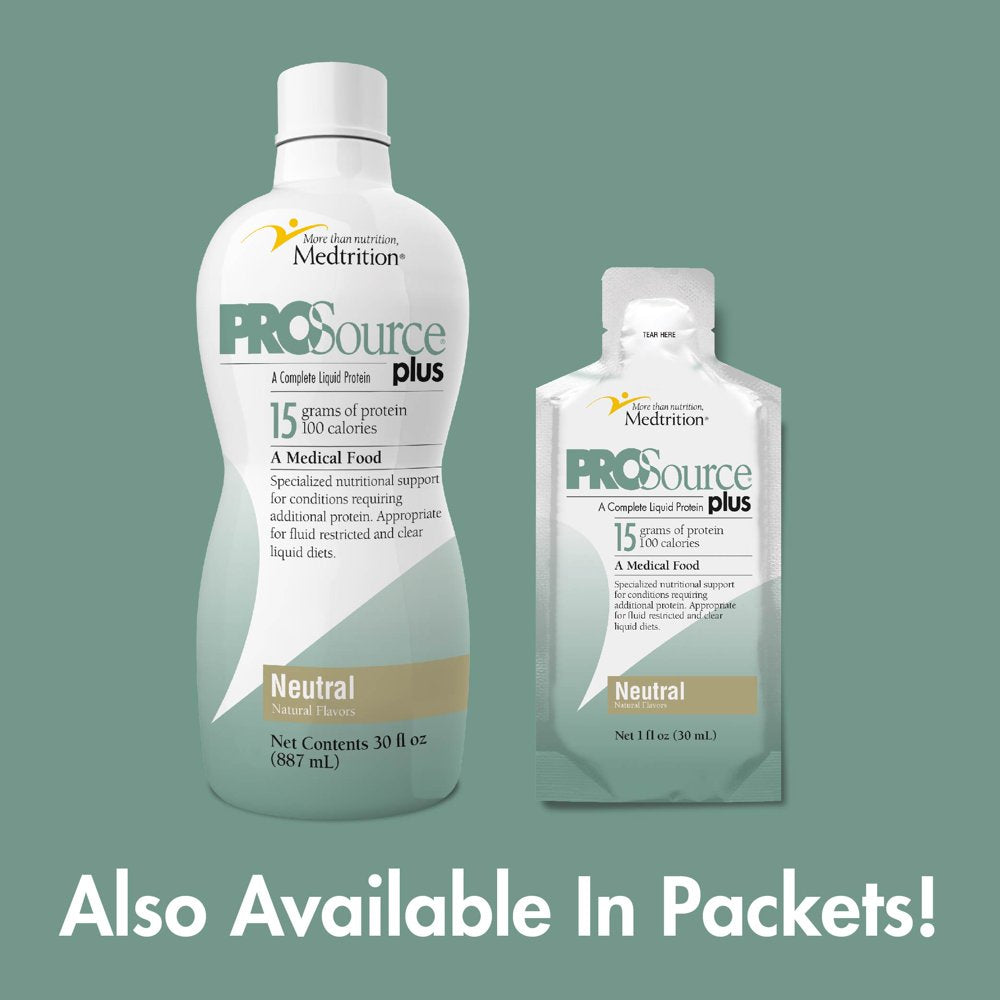 Liquid Collagen Peptides Type I, III 15 Grams Protein per Oz. |Prosource plus Neutral Bottle Medtrition|