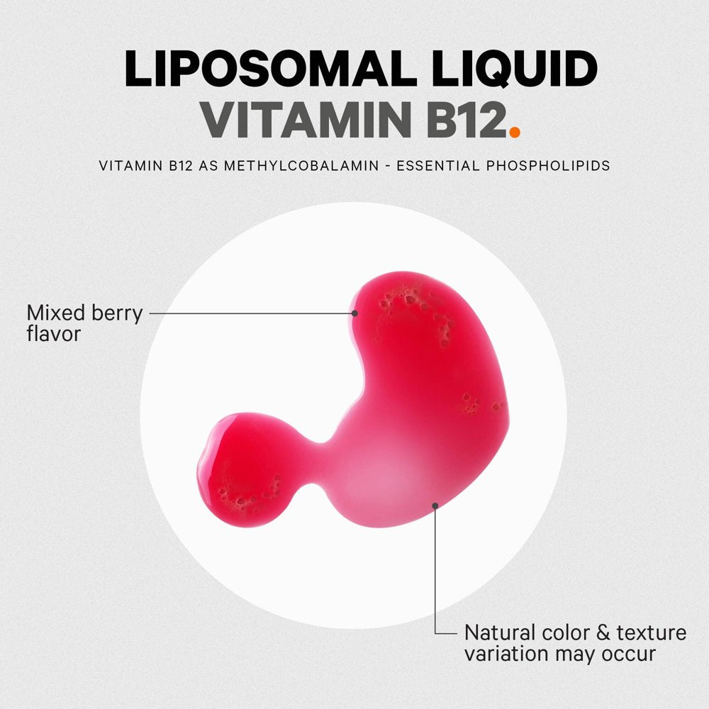 Codeage Nanofood Liposomal Vitamin B12 Liquid Supplement, Vegan Methylcobalamin B12 Vitamin Drops, 2 Fl Oz