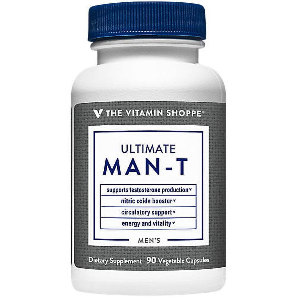 The Vitamin Shoppe Ultimate Testosterone - Supports Testosterone Production, Boost Nitric Oxide, Promotes Circulation and Promotes Energy & Stability (90 Veggie Caps)