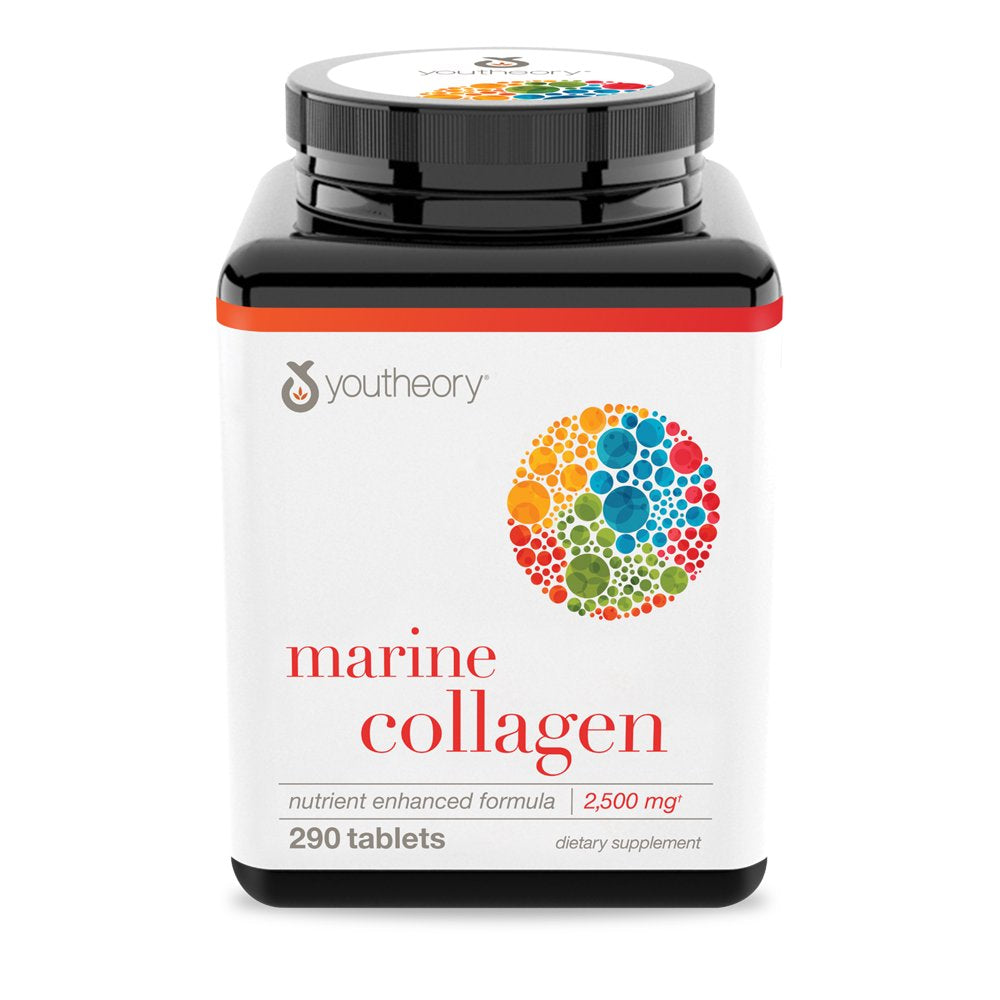 Youtheory Marine Collagen , 290 Count (1 Bottle)