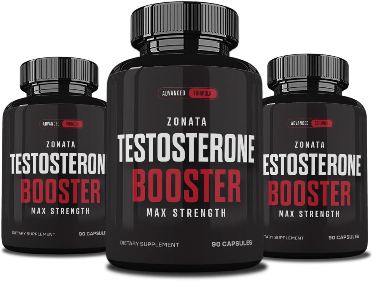 (3 Pack) Test Booster Maximum, Testosterone Booster Strength for Men, 270 Capsules, 3 Months Supply