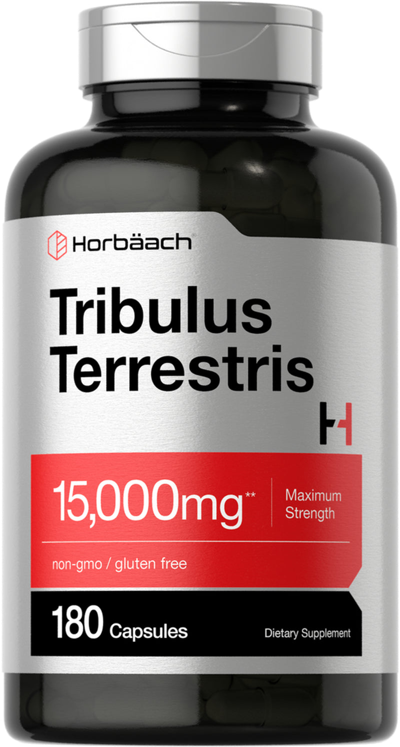 Tribulus Terrestris Extract | 15,000Mg | 180 Capsules | by Horbaach