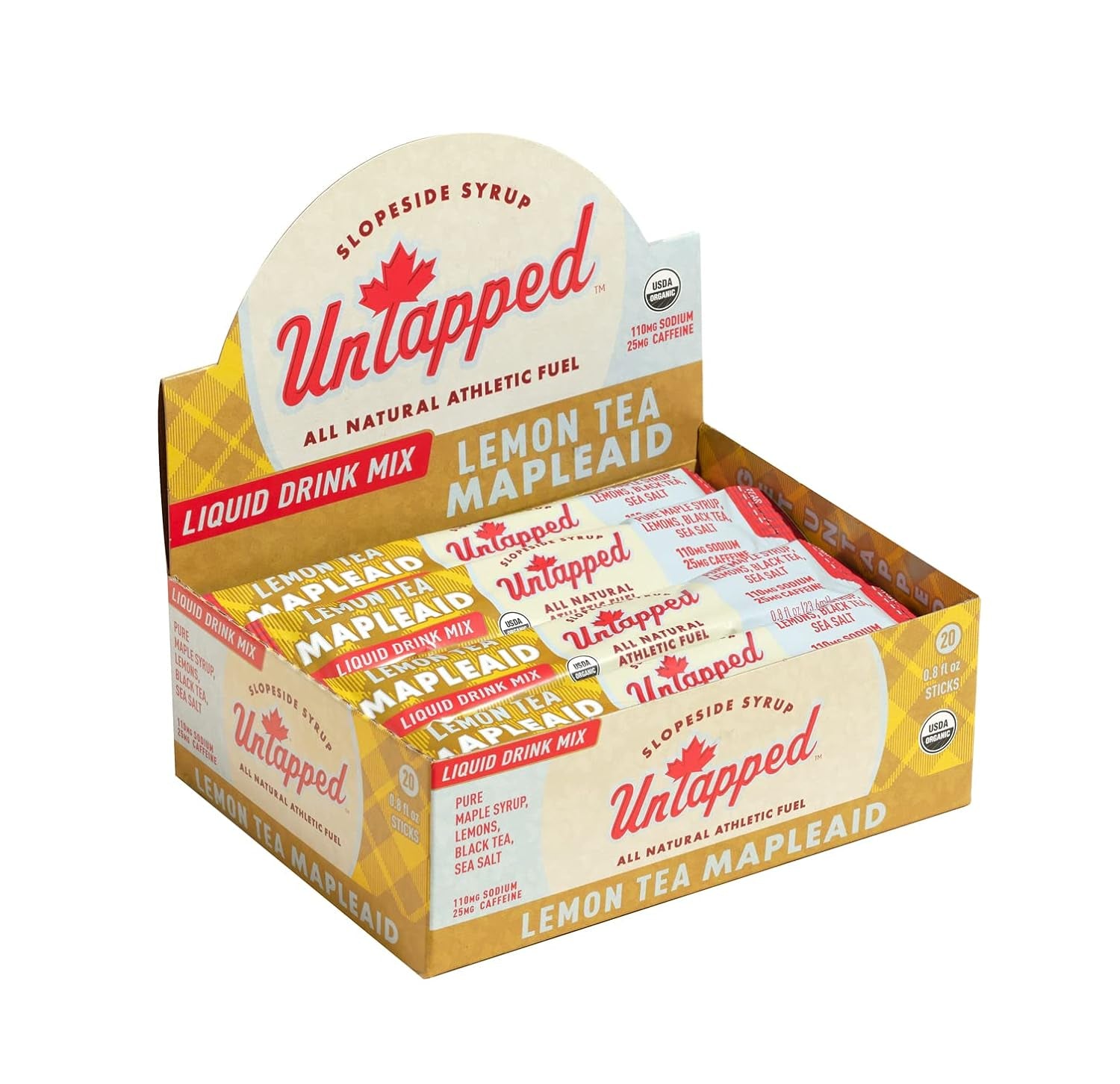 Untapped Liquid Lemon Tea Mapleaid - Individually Packaged - Box of 20