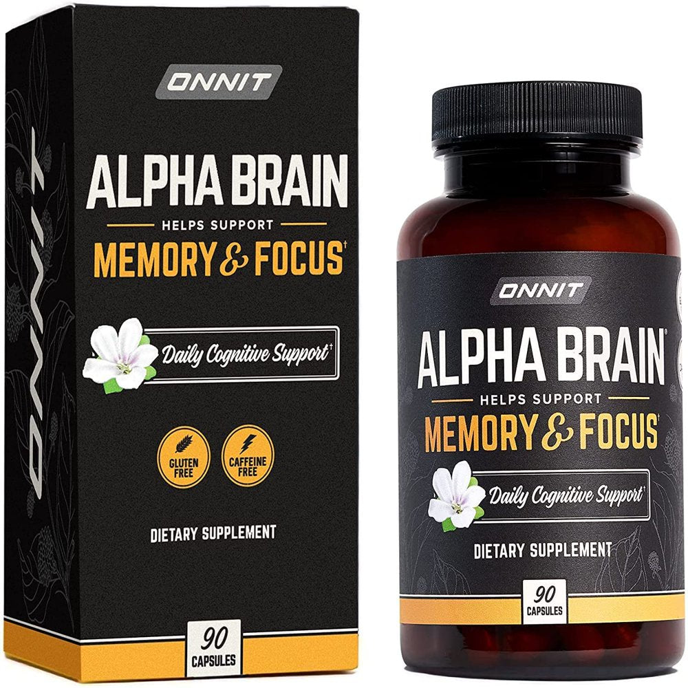 Dreamtimes Alpha Brain Premium Nootropic Brain Supplement, 90 Count,For Men & Women - Caffeine-Free Focus Capsules for Concentration, Brain & Memory Support - Brain Booster Cat'S Claw,Bacopa,Oat Straw