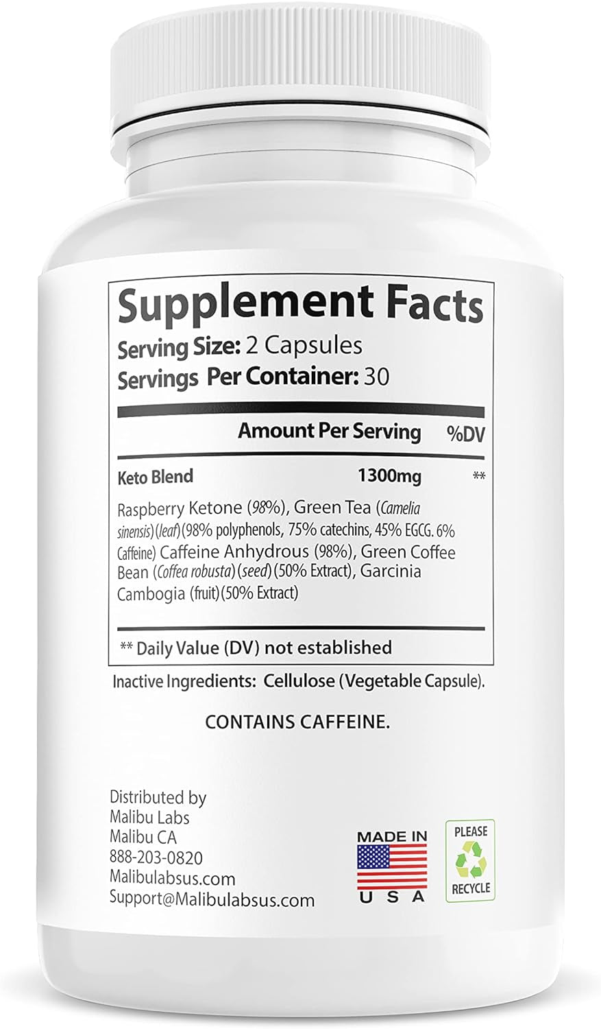 (Official) Lean Start Keto, Advanced Formula 1300 MG, Made in the USA (60 Count (Pack of 2))