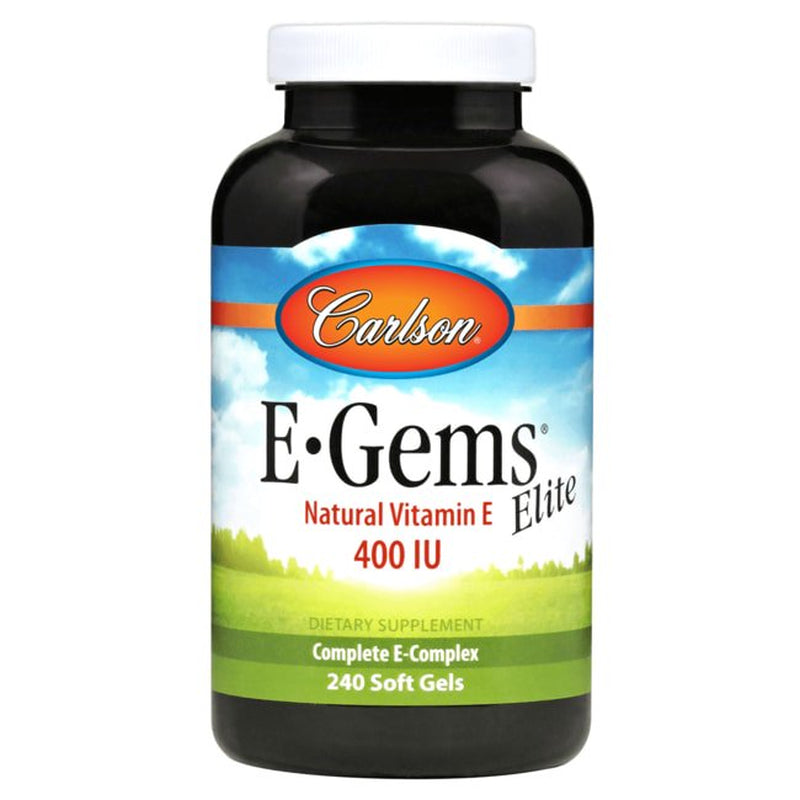 Carlson E-Gems Elite Natural Vitamin E Softgels, 240 Ct