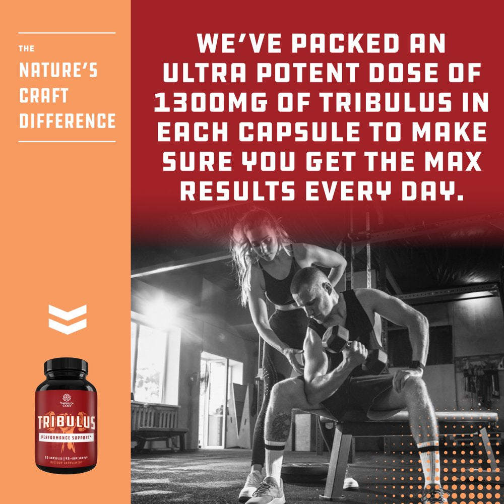 Tribulus Terrestris Extract Energy Booster - Tribulus Terrestris for Men and Women and Natural Pre Workout Supplement for Men and Women - Bodybuilding Supplements for Muscle Growth and Muscle Mass