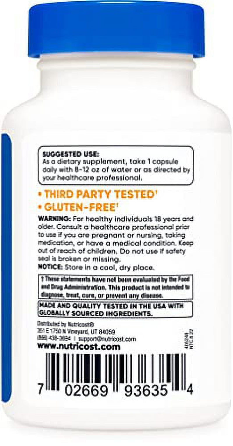 Nutricost KSM-66 Ashwagandha Root Extract 600Mg, 60 Veggie Caps - High Potency 5% Withanolides - with Bioperine - Full-Spectrum Root Extract