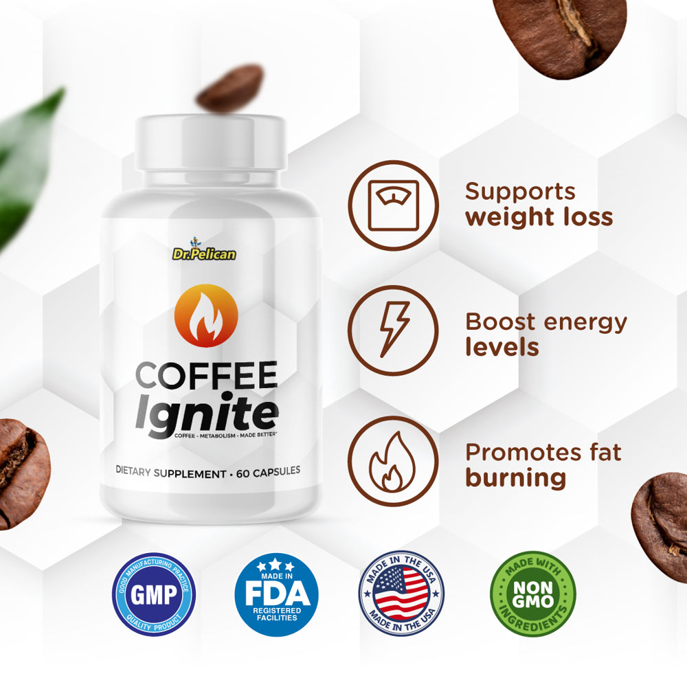 Coffee Ignite-Metabolism/Weight Loss/Energy- 60 Capsules- Dr. Pelican