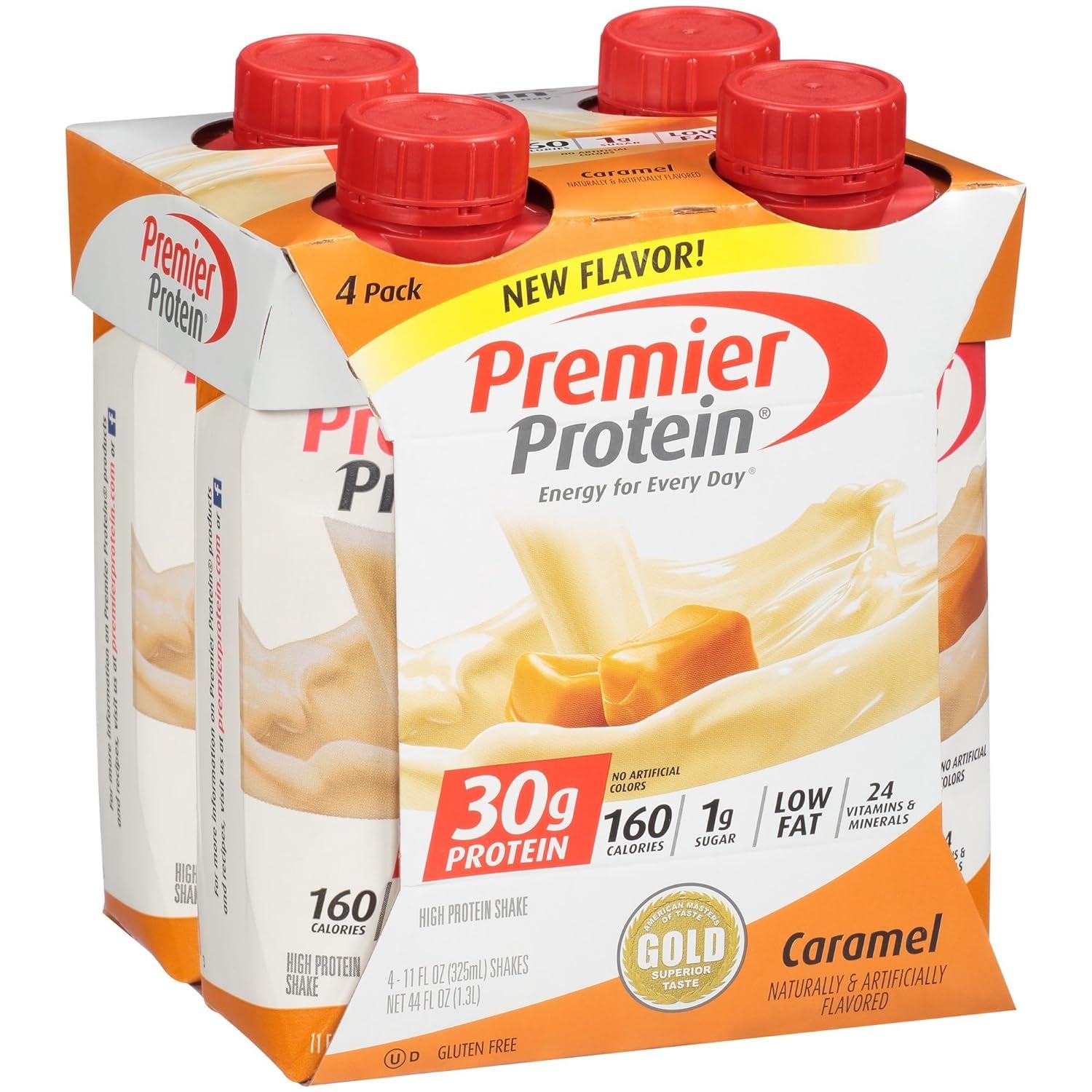 3 Set Premier Protein 30G Protein Shakes, Caramel, 11 Fluid Ounces, 4 Count