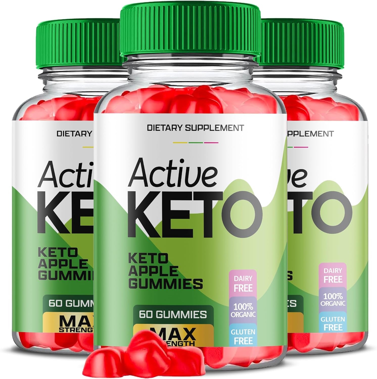 (3 Pack) Active Keto Gummies for Weight Loss, Active Keto Gummies, Active Keto ACV Gummies, Active Keto 525 Mg Gummies for Weight Loss, Active Keto, Keto Active Gummies, Keto Apple (180 Gummies)