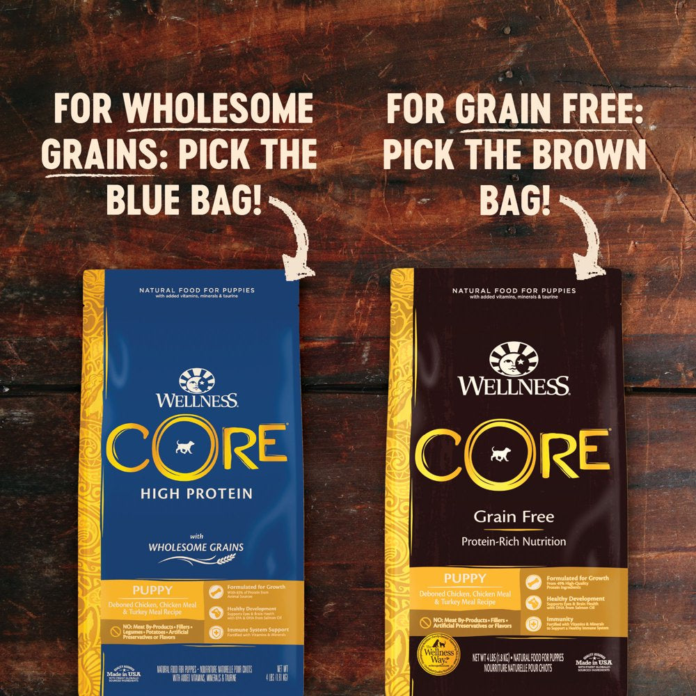 Wellness CORE Natural Grain Free Dry Dog Food, Puppy, 26-Pound Bag