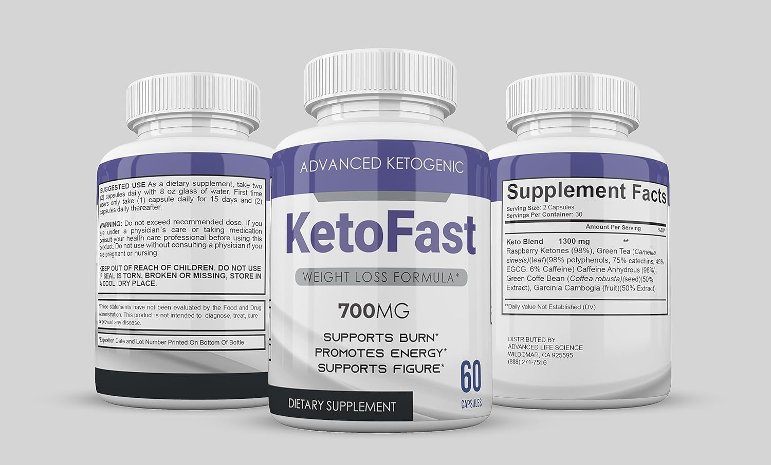 (Official) Keto Fast 700, Strong Advanced Formula 1300Mg, Made in the USA, (1 Bottle Pack), 30 Day Supply