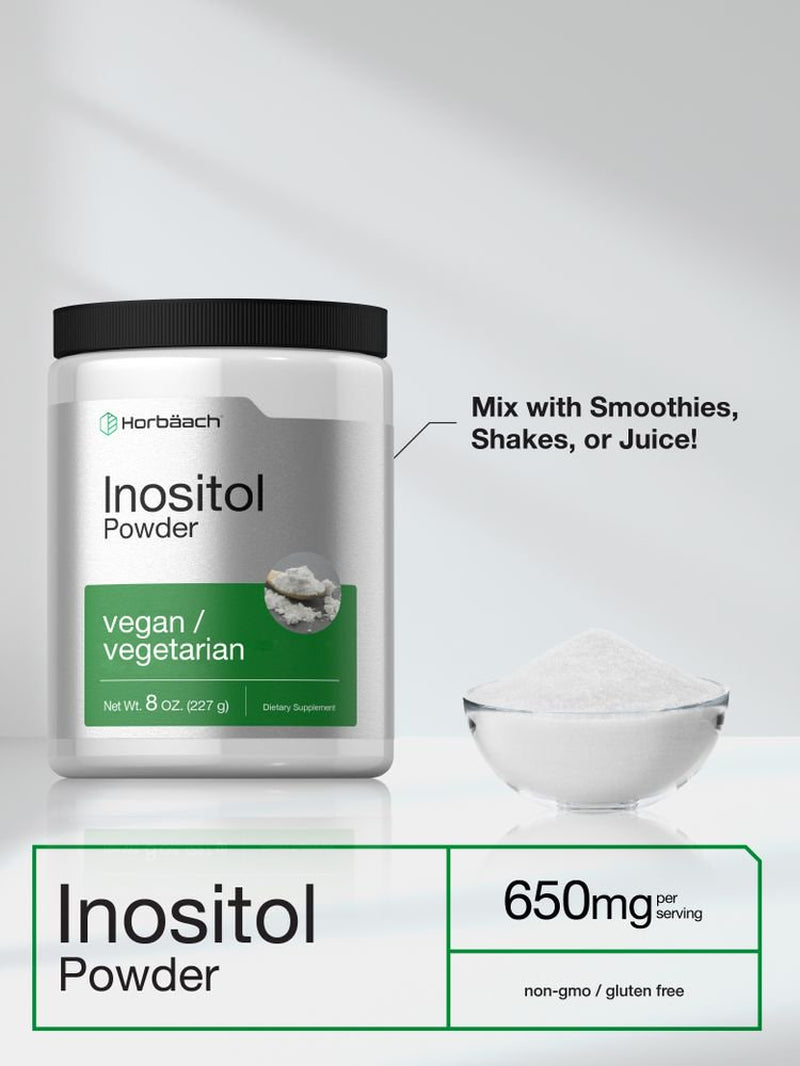 Inositol Powder 8 Oz | Vegan Supplement | by Horbaach