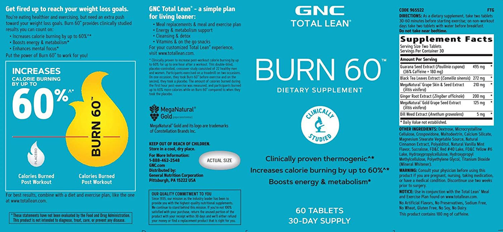 GNC Total Lean Burn 60